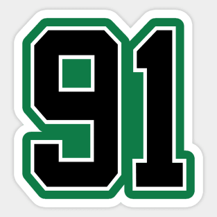 Number 91 Sticker